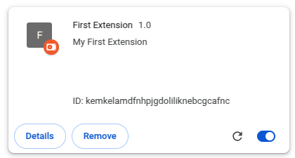 Figure: \caption{Chrome extension details box.}
